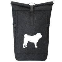 Kurierrucksack Mops Silhouette 30-44 Liter Black Melange