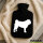 Wärmflasche Mops Silhouette