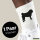Socken Mops Silhouette Größe 37/46 White Motiv Tennissocken