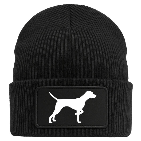 Beanie English Pointer Silhouette Black Mütze