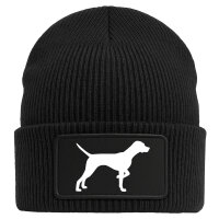 Beanie English Pointer Silhouette Black Mütze