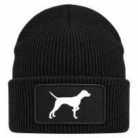 Beanie mit Patch English Pointer Silhouette Black