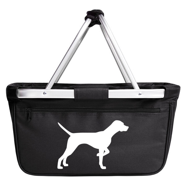 Einkaufskorb faltbar English Pointer Silhouette 20 Liter Tragekorb Black