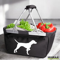 Einkaufskorb faltbar English Pointer Silhouette 20 Liter Tragekorb Black