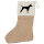 Weihnachtsstrumpf English Pointer Silhouette Beige
