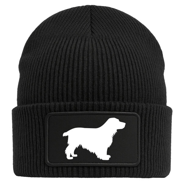 Beanie English Cocker Spaniel Silhouette Black Mütze