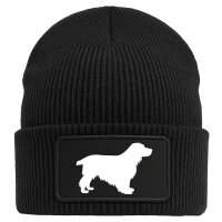 Beanie English Cocker Spaniel Silhouette Black Mütze