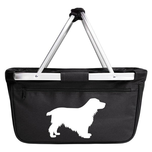 Einkaufskorb faltbar English Cocker Spaniel Silhouette 20 Liter Tragekorb Black