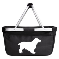 Einkaufskorb faltbar English Cocker Spaniel Silhouette 20 Liter Tragekorb Black