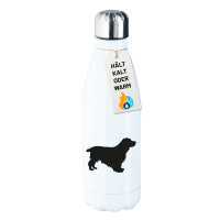 Edelstahl-Trinkflasche English Cocker Spaniel Silhouette 500ml Wasserflasche
