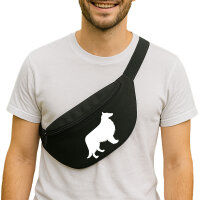 Bauchtasche Collie Sheltie Silhouette 2,5 Liter Black