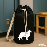 Seesack Collie Sheltie Silhouette 20 Liter Rucksack Black