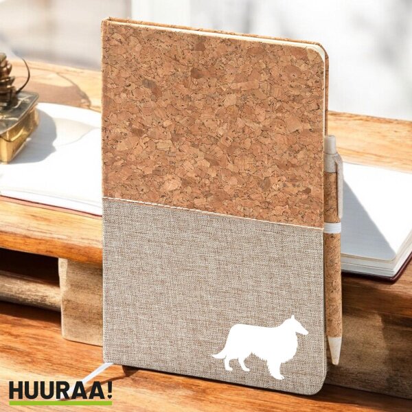 Notizbuch A5 Collie Sheltie Silhouette 80 Blatt inkl. Kugelschreiber