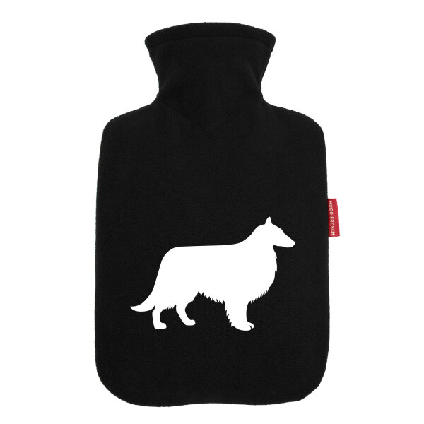 Wärmflasche Collie Sheltie Silhouette