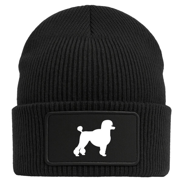Beanie Pudel Silhouette Black Mütze