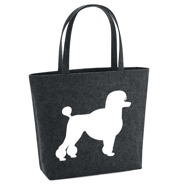 Filzshopper Pudel Silhouette 22 Liter Filztasche