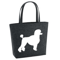 Filzshopper Pudel Silhouette 22 Liter Filztasche