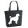 Filzshopper Pudel Silhouette 22 Liter Filztasche