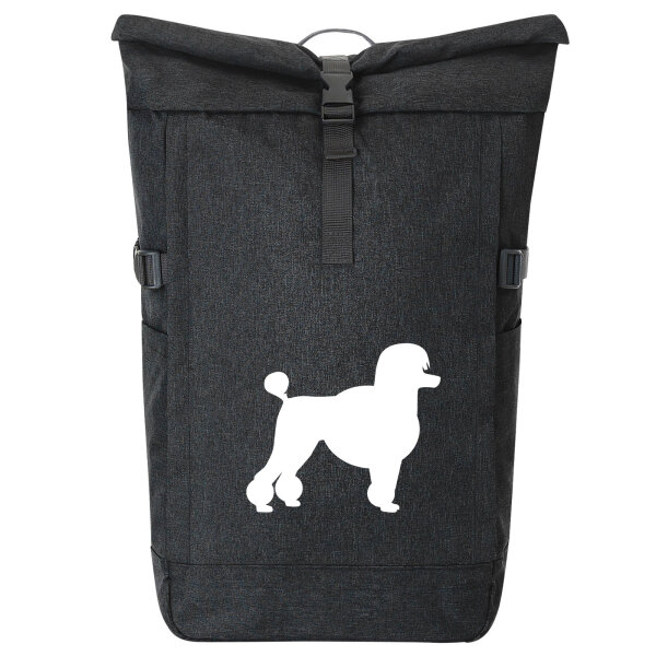 Kurierrucksack Pudel Silhouette 30-44 Liter Black Melange