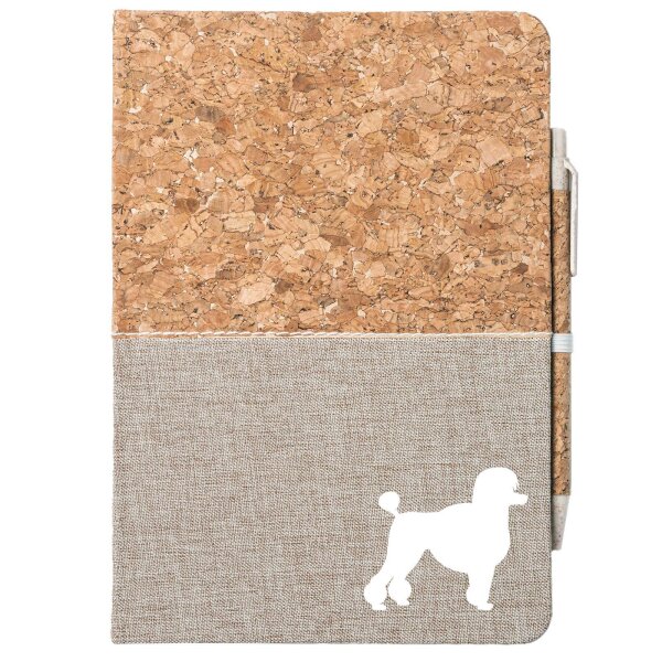 Notizbuch A5 Pudel Silhouette 80 Blatt inkl. Kugelschreiber