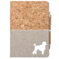 Notizbuch A5 Pudel Silhouette 80 Blatt inkl. Kugelschreiber