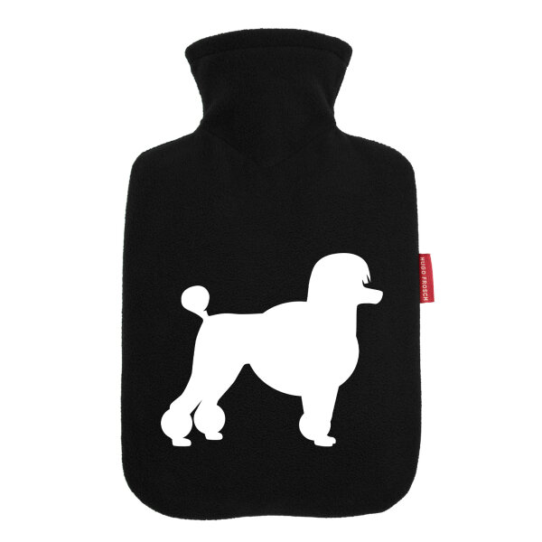 Wärmflasche Pudel Silhouette