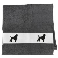 Handtuch Pudel Silhouette 50x100cm