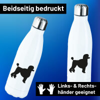 Edelstahl-Trinkflasche Pudel Silhouette 500ml Wasserflasche