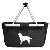 Einkaufskorb faltbar Labrador Retriever Silhouette 20 Liter Tragekorb Black