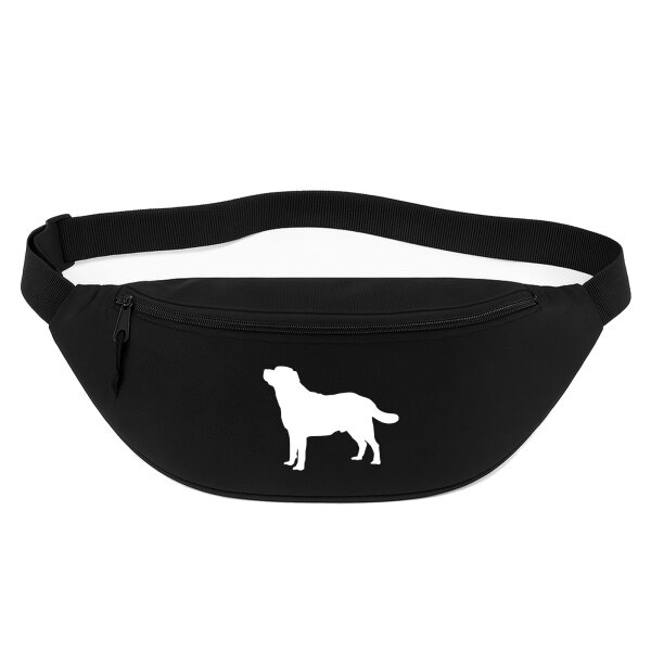Bauchtasche Labrador Retriever Silhouette 2,5 Liter Black Crossbody Bag