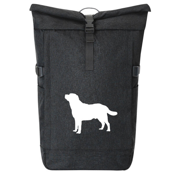 Kurierrucksack Labrador Retriever Silhouette 30-44 Liter Black Melange