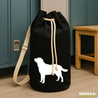 Seesack Labrador Retriever Silhouette 20 Liter Rucksack Black
