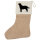 Weihnachtsstrumpf Labrador Retriever Silhouette Beige