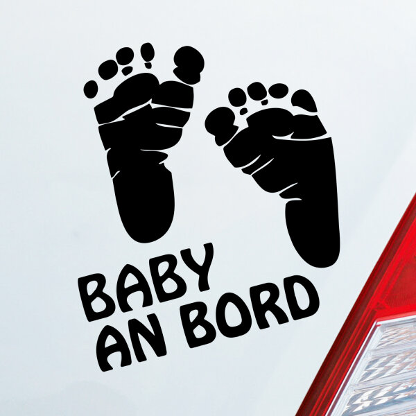 Autoaufkleber Baby an Bord Füße ca. 13x14cm