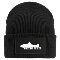 Beanie Petri Heil Fischergruß Black Mütze