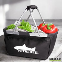 Einkaufskorb faltbar Petri Heil Fischergruß 20...