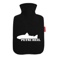 Wärmflasche Petri Heil Fischergruß