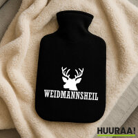 Wärmflasche Weidmannsheil Hirsch Jägergruß