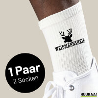 Socken Weidmannsheil Hirsch Jägergruß...