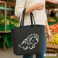 Filzshopper Triceratops Dinosaurier 22 Liter Filztasche