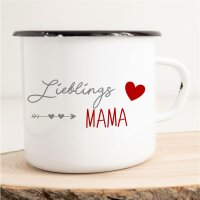 Emaille Tasse Lieblings Mama Vintage 300ml
