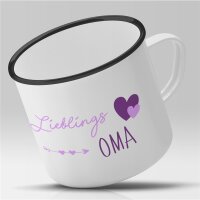 Emaille Tasse Lieblings Oma Vintage 300ml
