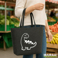 Filzshopper Apatosaurus  Dinosaurier 22 Liter Filztasche