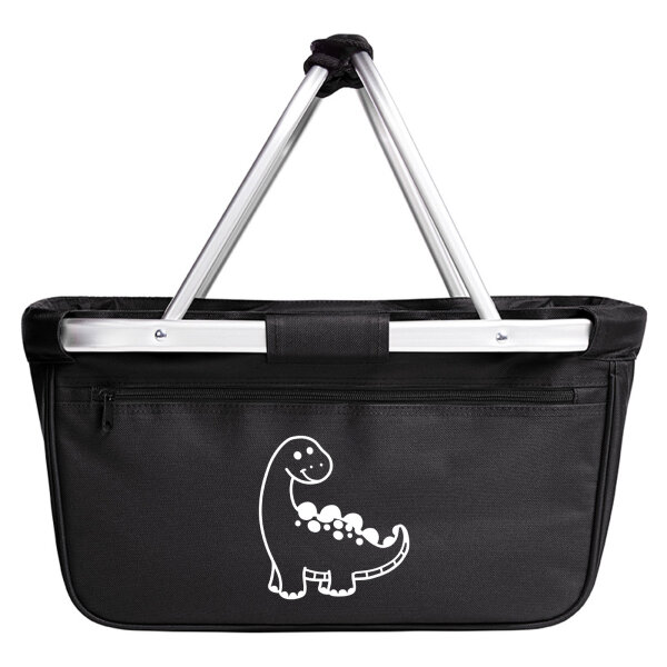 Einkaufskorb faltbar Apatosaurus  Dinosaurier 20 Liter Tragekorb Black