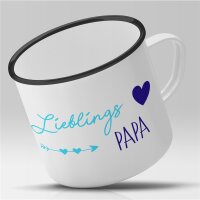 Emaille Tasse Lieblings Papa Vintage 300ml