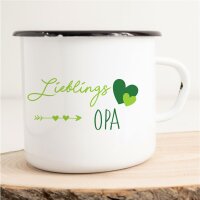 Emaille Tasse Lieblings Opa Vintage 300ml