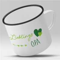 Emaille Tasse Lieblings Opa Vintage 300ml