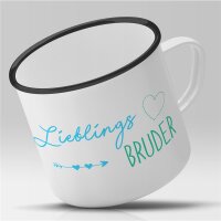 Emaille Tasse Lieblings Bruder Vintage 300ml