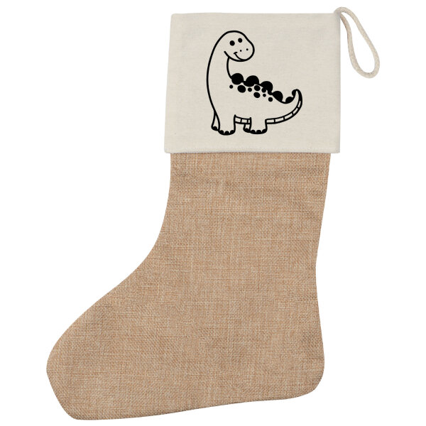 Weihnachtsstrumpf Apatosaurus  Dinosaurier Beige