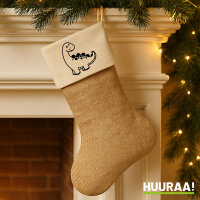 Weihnachtsstrumpf Apatosaurus  Dinosaurier Beige